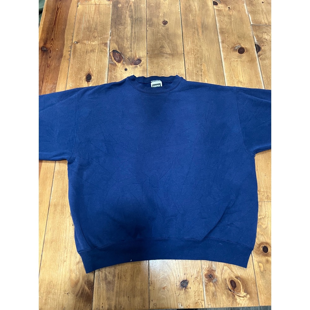 Vintage Tultex Superweight Crewneck Sweatshirt Navy Blue XL Blank 90s Pullover